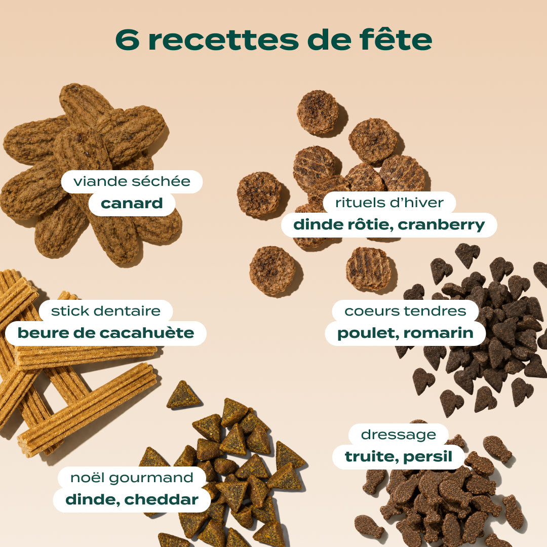 Contenu du calendrier de l'Avent Franklin pour chien 2026