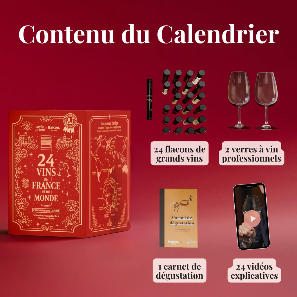 Calendrier de l’Avent Vin de France et du Monde 2025 - Flakon