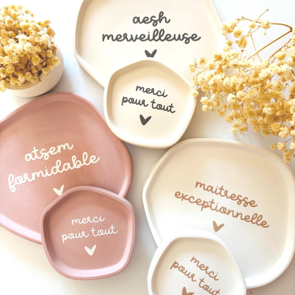 Coupelle décorative Merci Maîtresse / ATSEM / AESH