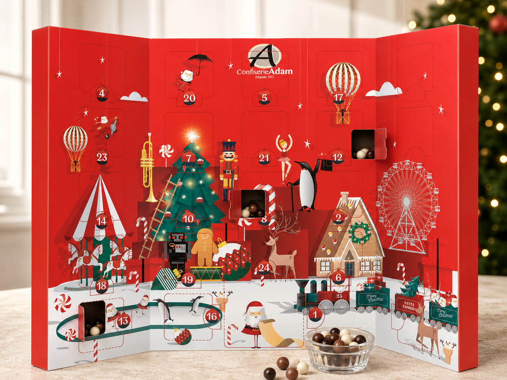 Calendrier de l'Avent Gourmandises et Chocolats Confiserie Adam 2026