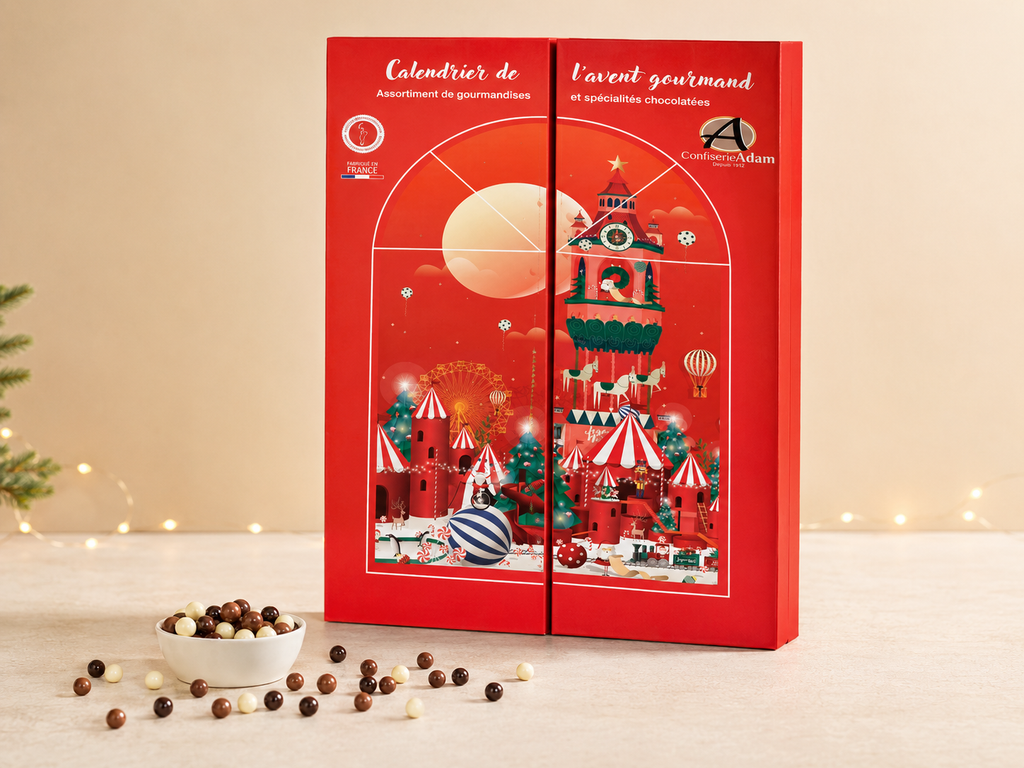Calendrier de l'Avent Gourmandises et Chocolats Confiserie Adam 2026