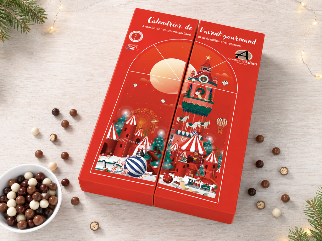 Calendrier de l'Avent Gourmandises et Chocolats Confiserie Adam 2026