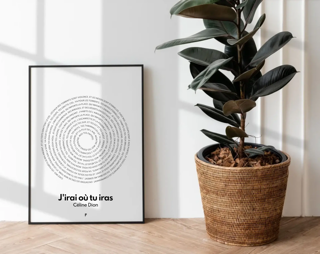Affiche personnalisée paroles de chanson - FLTM
