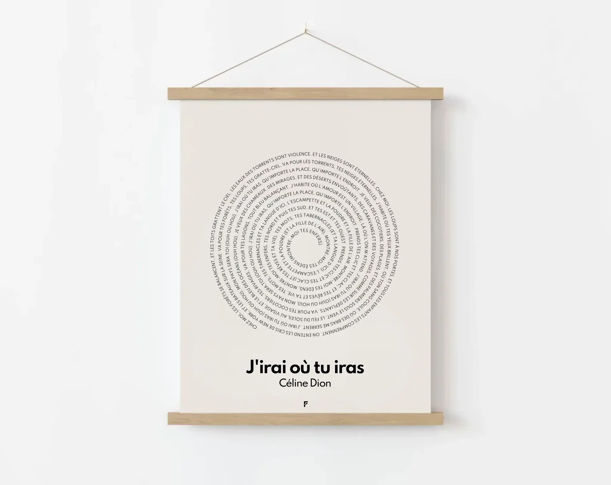 Affiche personnalisée paroles de chanson - FLTM