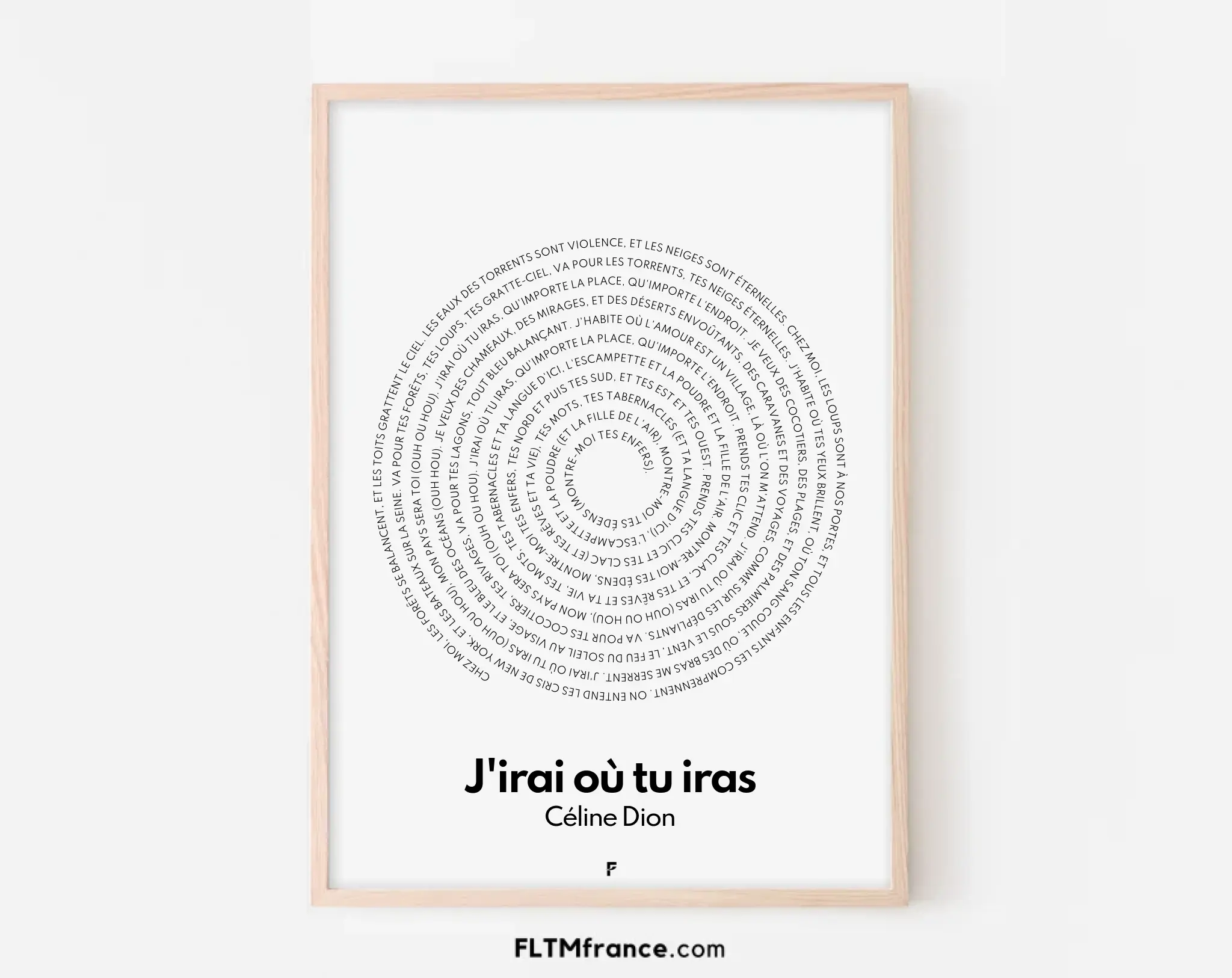 Affiche personnalisée paroles de chanson - FLTM