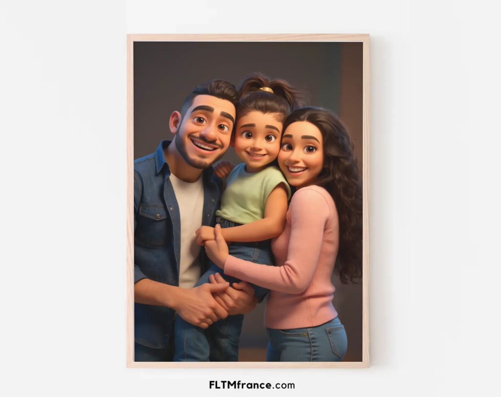 Affiche personnalisée style film d’animation 3D