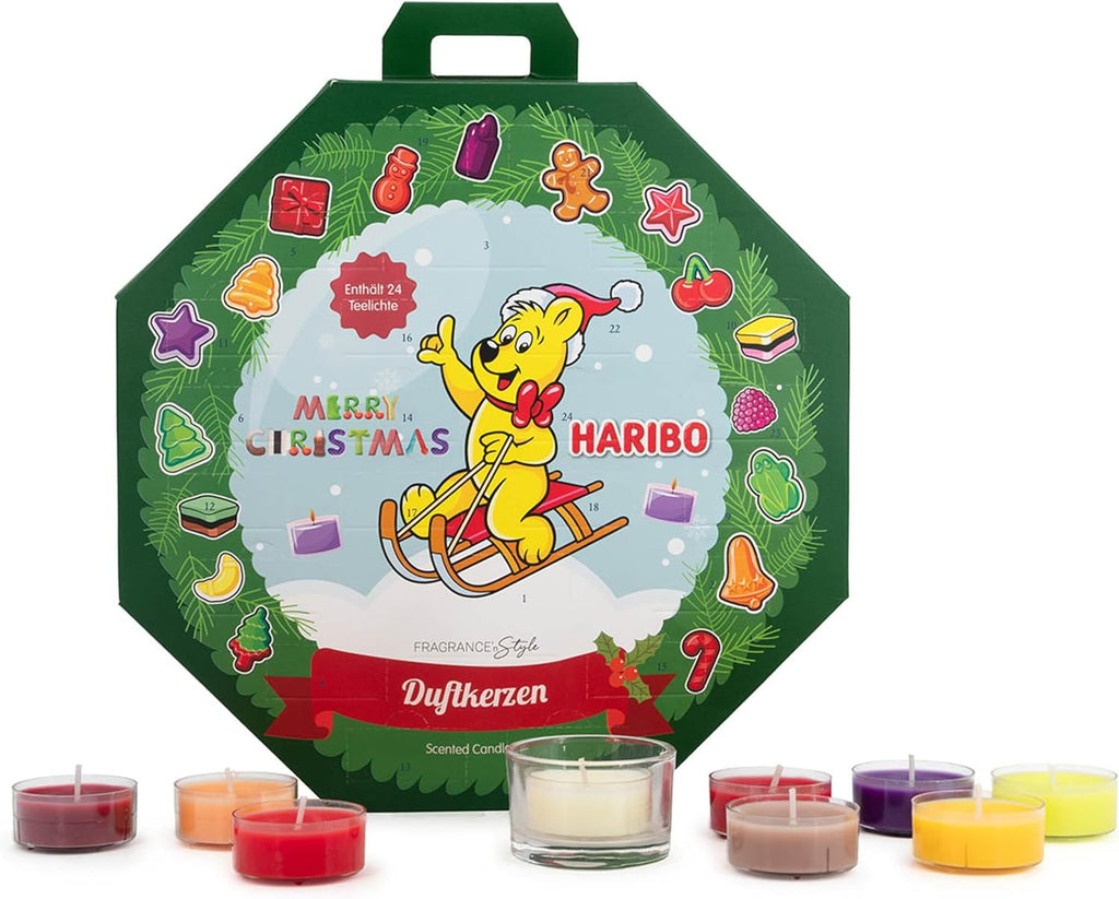 Calendrier de l’Avent avec bougies chauffe-plat Haribo Haribo