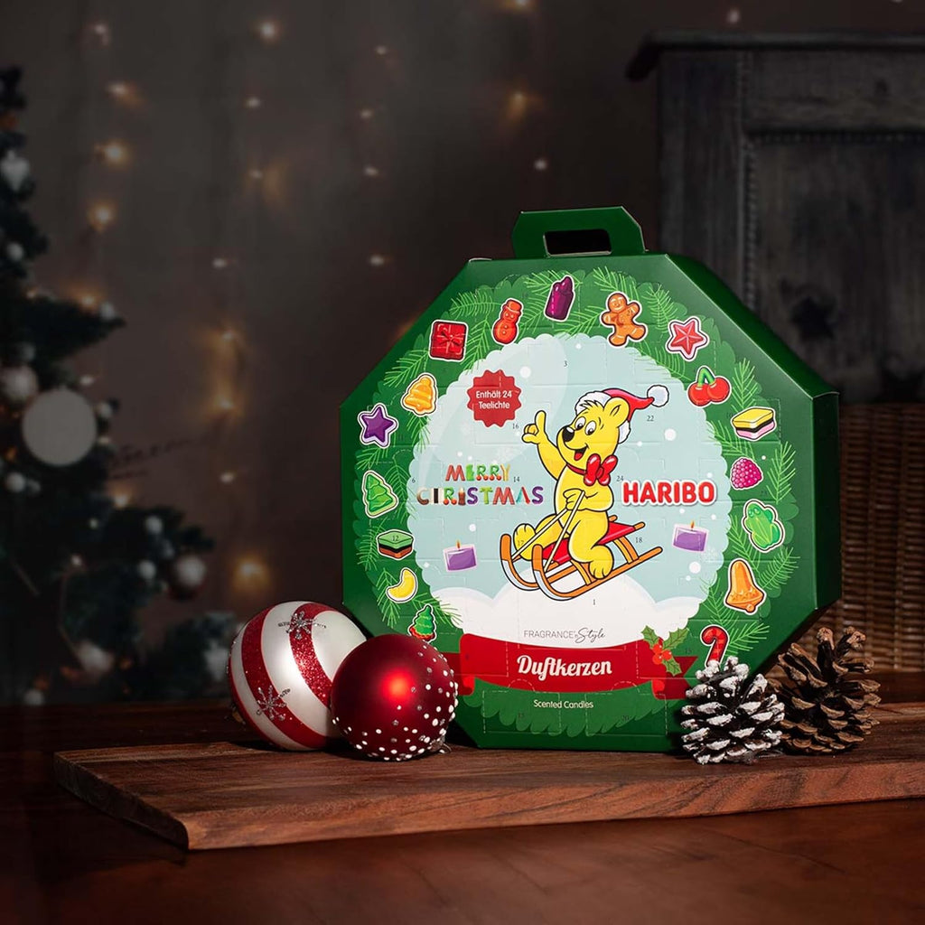 Calendrier de l’Avent avec bougies chauffe-plat Haribo Haribo