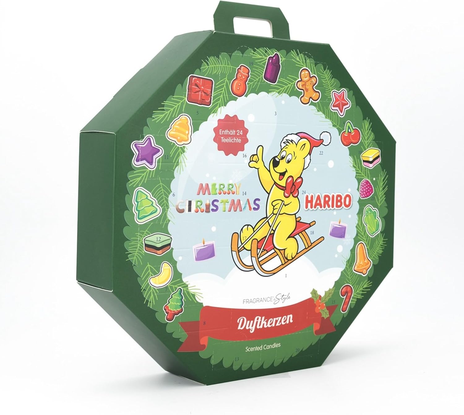 Calendrier de l’Avent avec bougies chauffe-plat Haribo Haribo