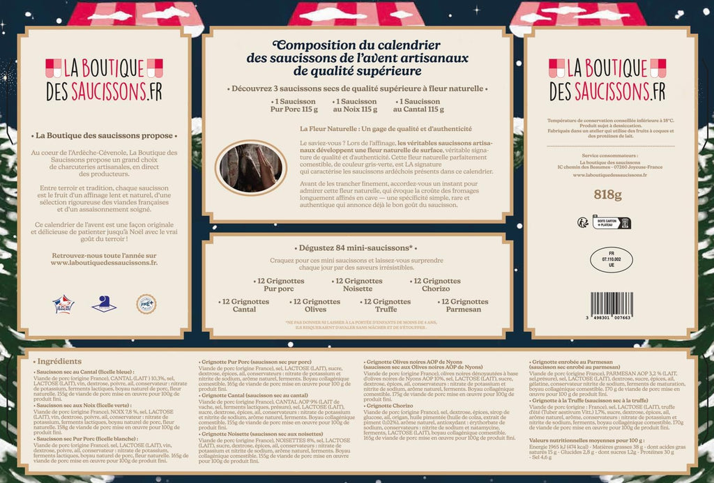 Calendrier de l'Avent Saucisson - La Boutique des Saucissons