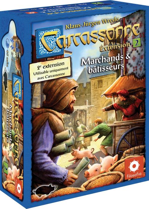 Jeu de stratégie Asmodee Carcassone Extension 2 Marchands et Bâtisseurs
