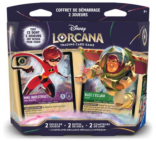 Cartes à collectionner Lorcana Disney S12 Decks 2 joueurs Toy Story et Les Indestructibles