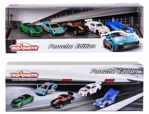 Coffret 5 voitures Majorette Porsche