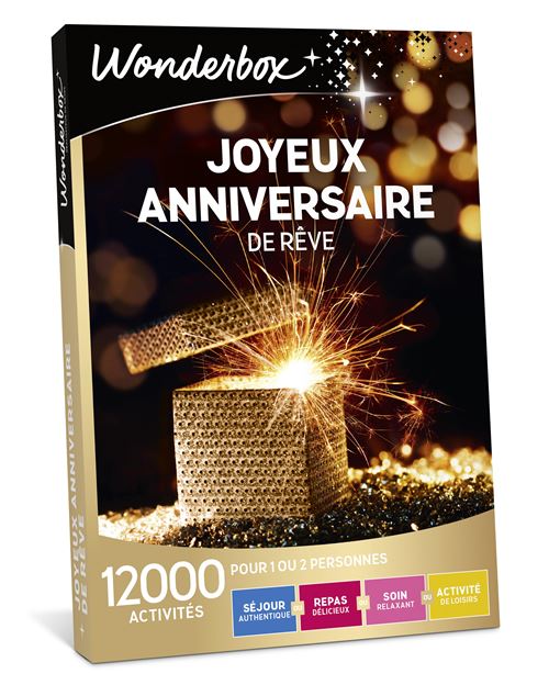 Coffret Cadeau Wonderbox Joyeux Anniversaire de Rêve