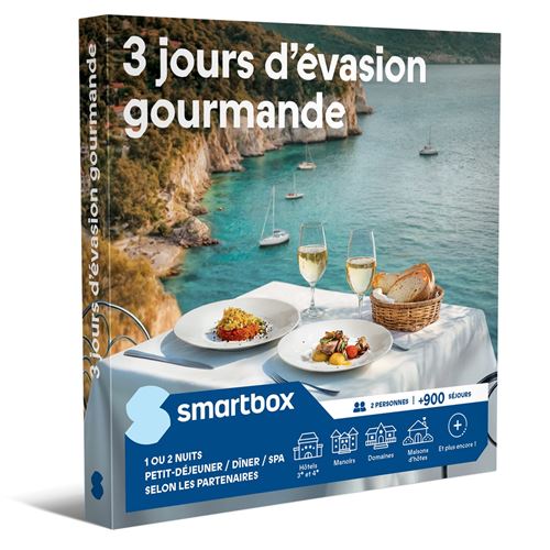 Coffret cadeau SmartBox 3 jours d'évasion gourmande