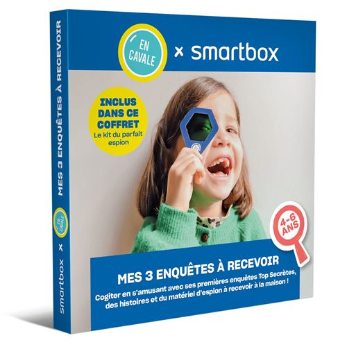 Coffret cadeau SmartBox En cavale Mes 3 enquêtes à recevoir 4-6 ans