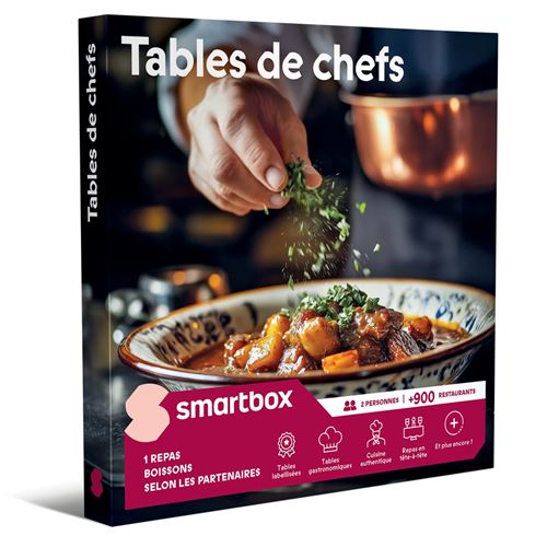 Coffret cadeau SmartBox Tables de chefs