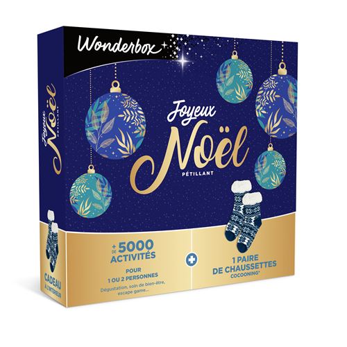 Coffret cadeau Wonderbox 2 en 1 Joyeux Noël Pétillant pour 1 ou 2 personnes
