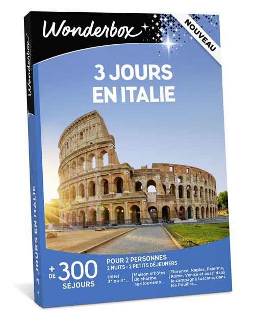Coffret cadeau Wonderbox 3 jours en Italie pour 2 personnes