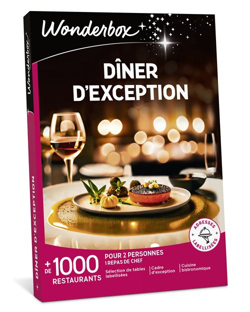 Coffret cadeau Wonderbox Dîner d'exception