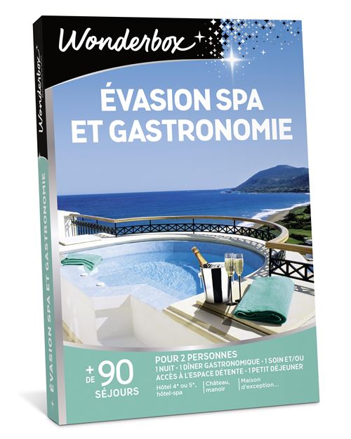 Coffret cadeau Wonderbox Évasion spa et gastronomie