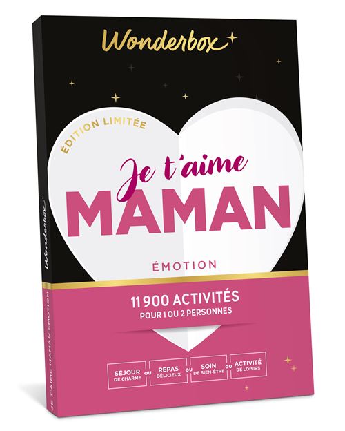 Coffret cadeau Wonderbox Je t'aime Maman Emotion
