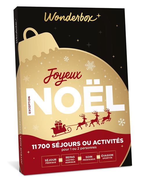 Coffret cadeau Wonderbox Joyeux Noël Sensation Exception