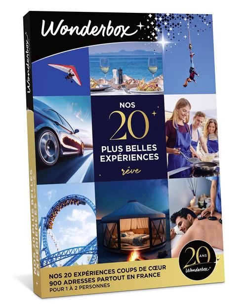 Coffret cadeau Wonderbox Nos plus belles expériences Rêve pour 1 à 2 personnes