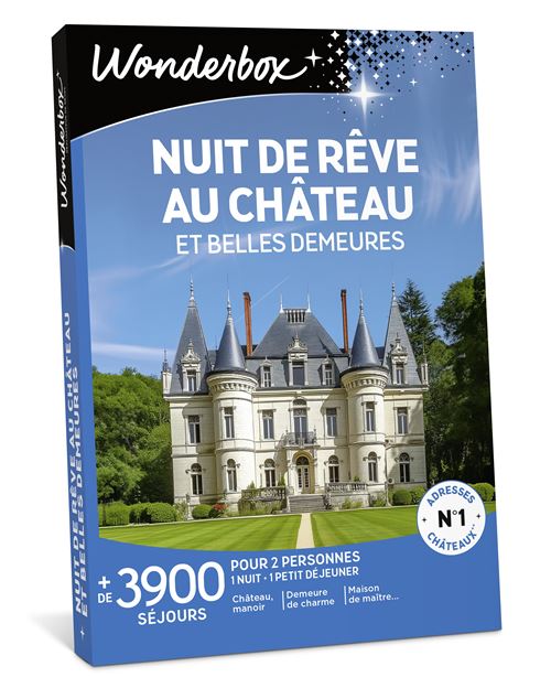 Coffret cadeau Wonderbox Nuit de rêve au château et belles demeures Edition 2025