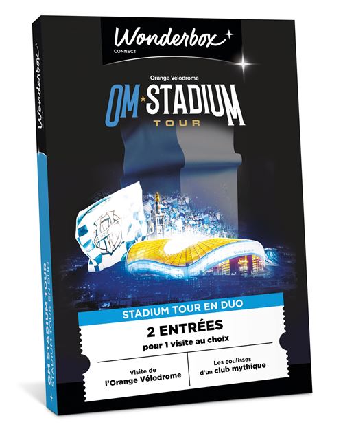 Coffret cadeau Wonderbox Olympique Marseille Stadium Tour Orange Vélodrome pour 2 personnes