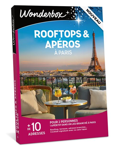 Coffret cadeau Wonderbox Rooftops & Apéros à Paris pour 2 personnes