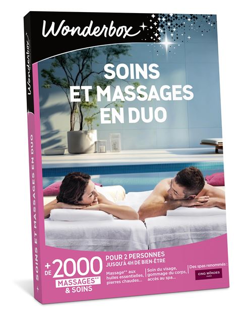 Coffret cadeau Wonderbox Soins et massages bien-être en duo Edition 2025