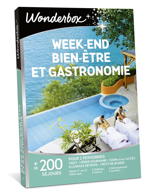 Coffret cadeau Wonderbox Week-end bien-être et gastronomie Edition 2025
