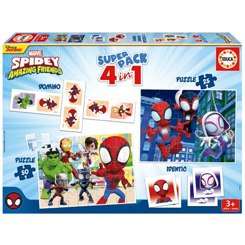 Coffret multi-jeux Educa Super Pack Spidey & His Amazing Friends