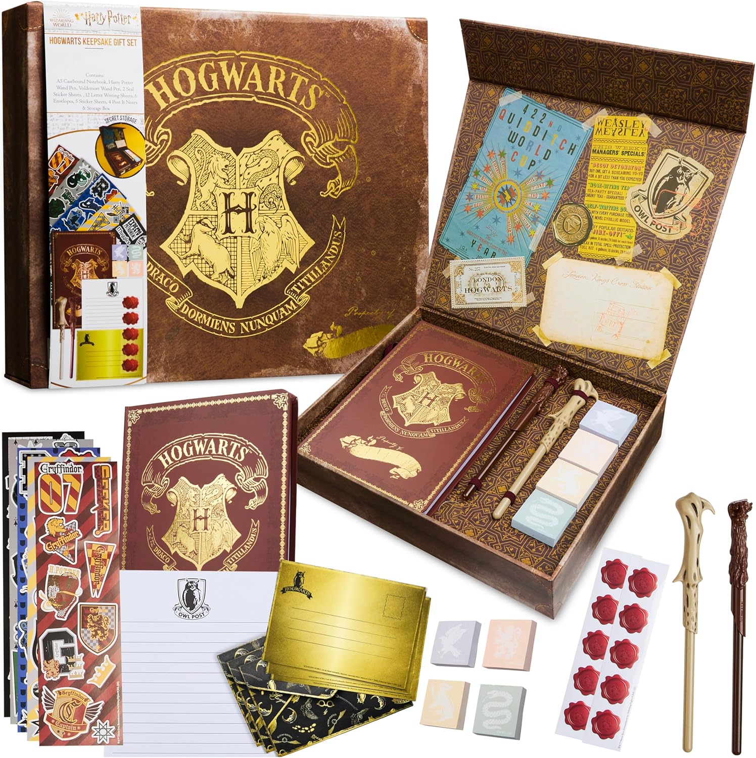 Coffret Papeterie Harry Potter avec stylo baguette & boîte souvenir