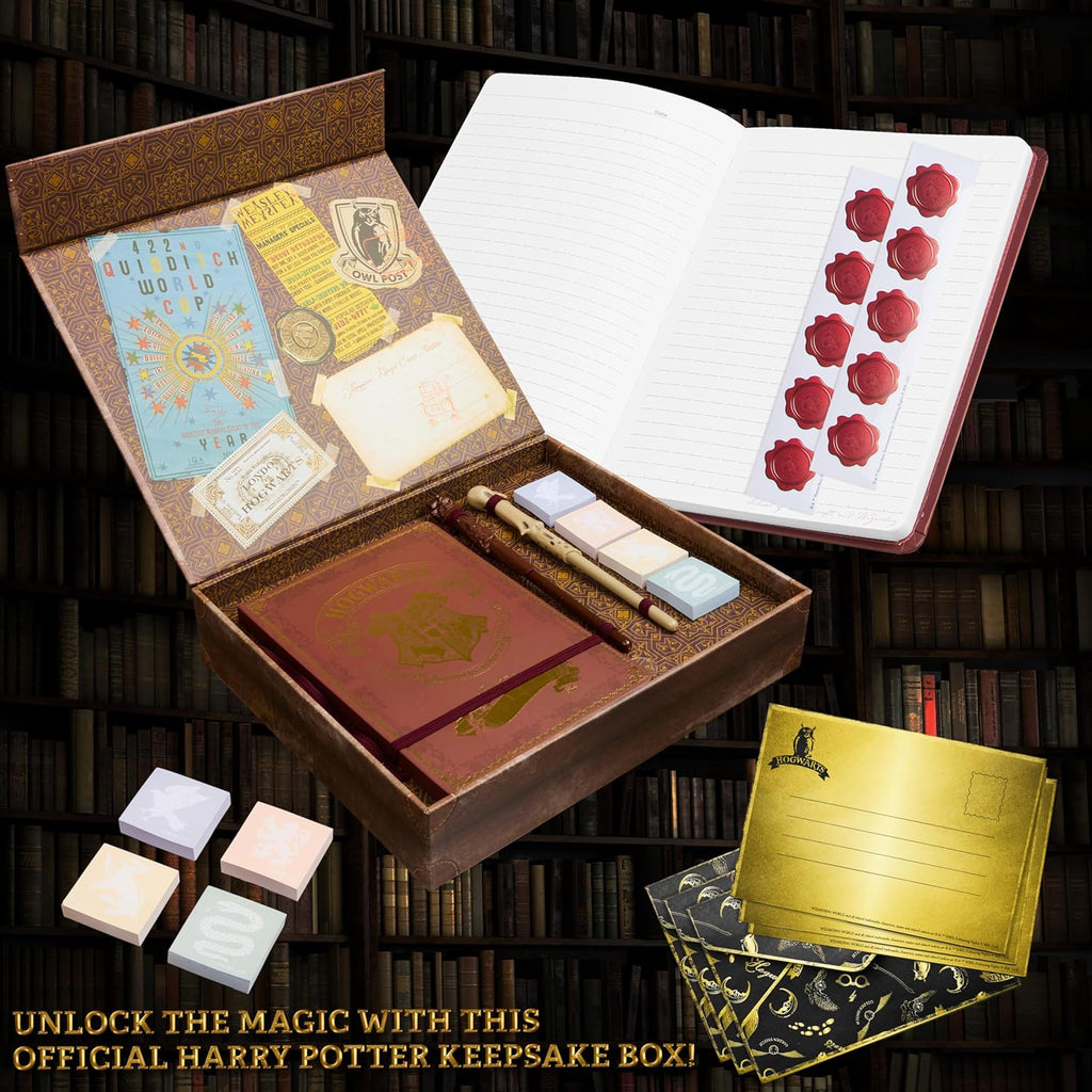 Coffret Papeterie Harry Potter avec stylo baguette & boîte souvenir