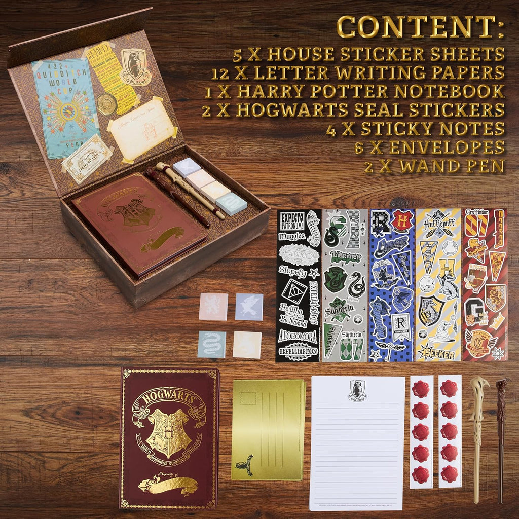 Coffret Papeterie Harry Potter avec stylo baguette & boîte souvenir