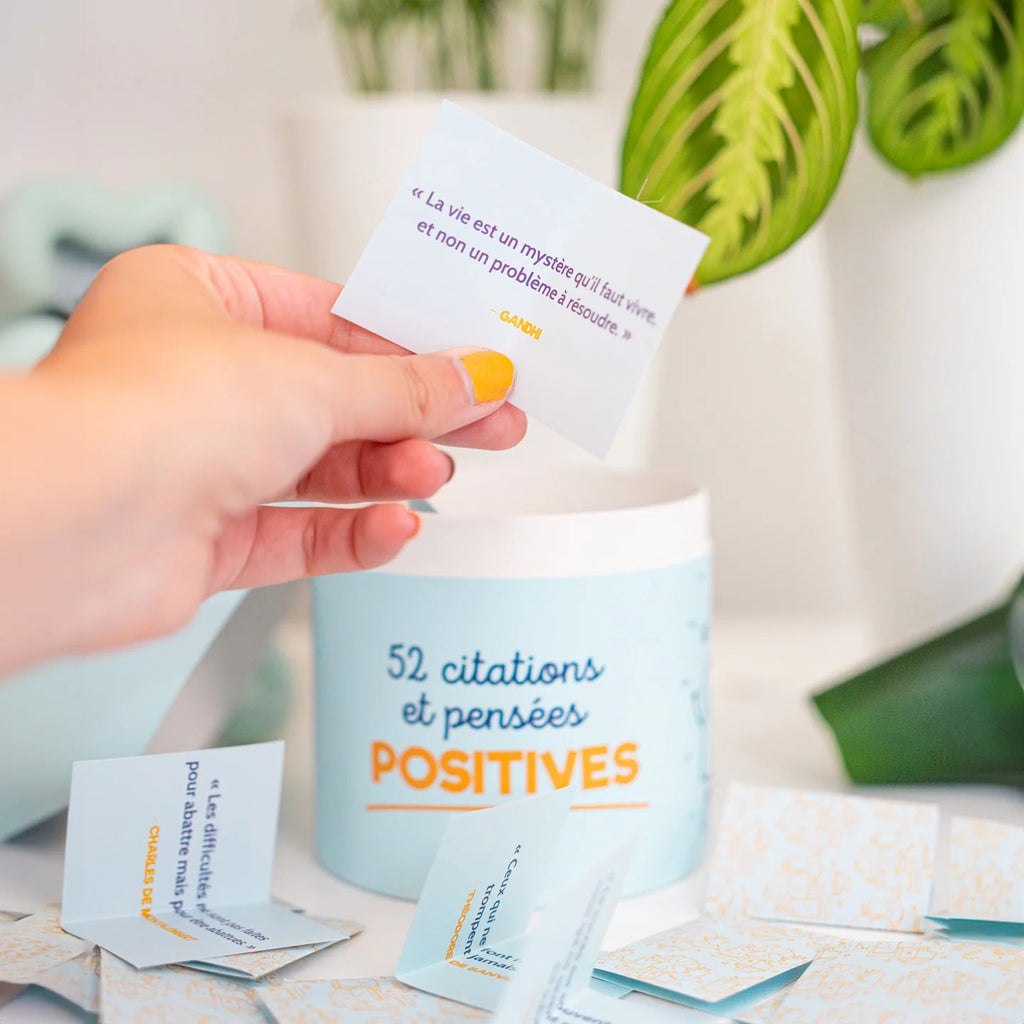 Coffret “52 citations et pensées positives” – La dose de bonne humeur quotidienne
