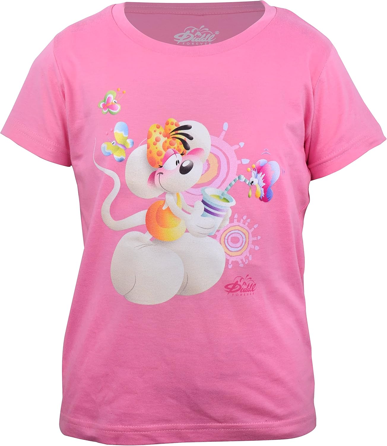 T-shirt manches courtes Diddlina rose - Diddle