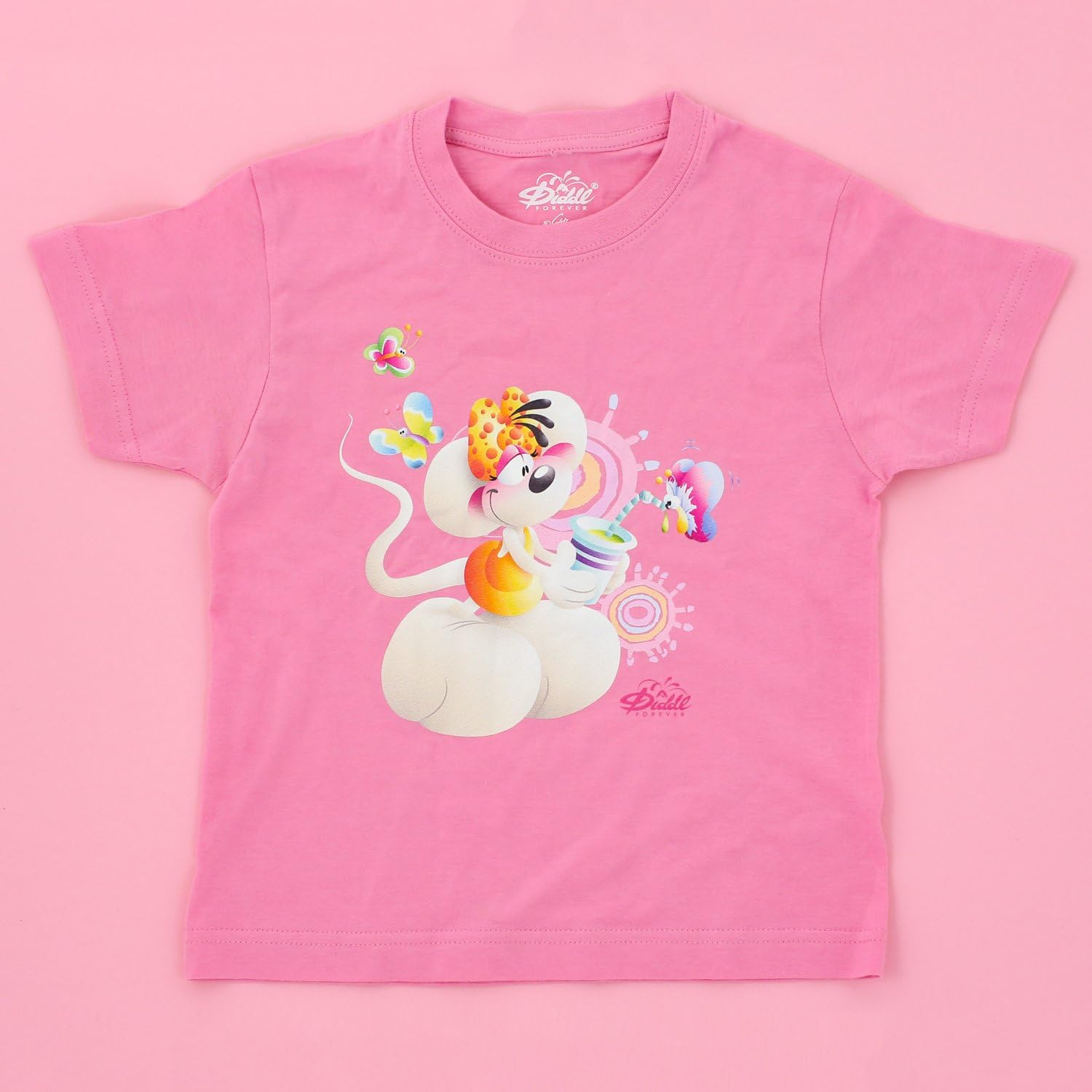 T-shirt manches courtes Diddlina rose - Diddle