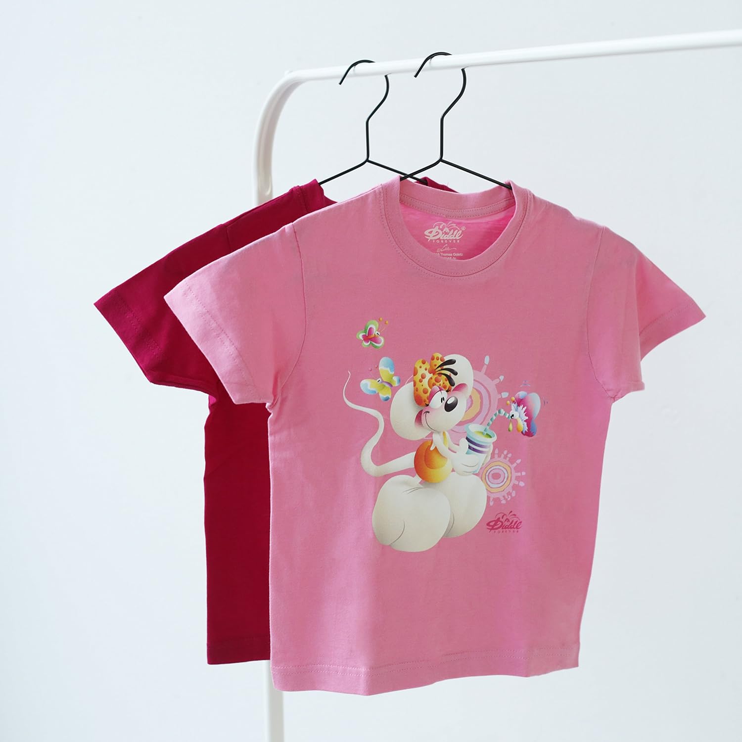 T-shirt manches courtes Diddlina rose - Diddle