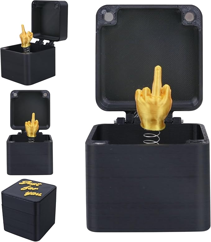 Doigt d’honneur dans une boîte – Coffret cadeau surprise drôle et insolite Maison Cadeau