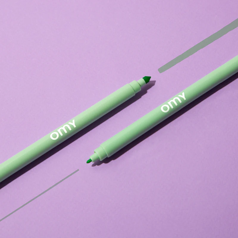 Feutres pastel double pointe OMY vue de dessus, idee cadeau creative
