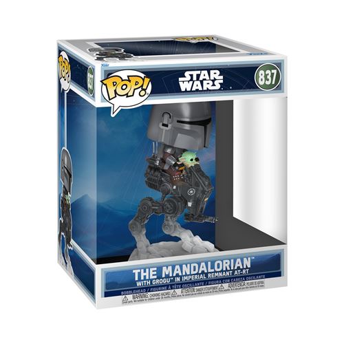 Figurine Funko Pop Rides Deluxe Mandalorian & Grogu Pop 1