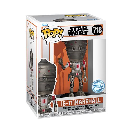 Figurine Funko Pop Star Wars The Mandalorian S10 IG-11 Marshall Exclusivité Fnac