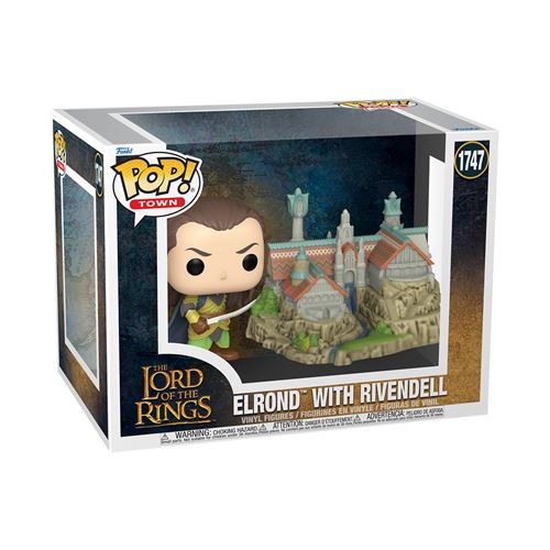Figurine Funko Pop Town Lord of the Rings S8 Elrond with Rivendell