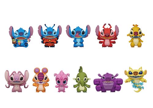 Figurine Monogram Lilo & Stitch Série 5 Sachet mystère Porte-clés Sac à dos Modèle aléatoire