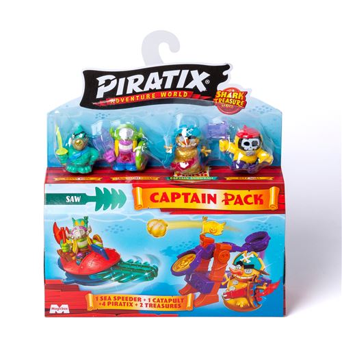 Figurine Piratix Adventure World Shark Treasure Series Pack Capitaine