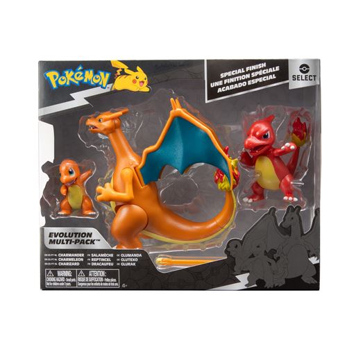 Figurine Pokémon Select Evolution Multipack Salameche, Reptincel et Dracaufeu