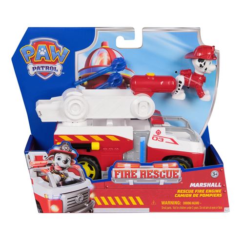 Figurine et véhicule Paw Patrol Pat'Patrouille Fire Rescue Marcus